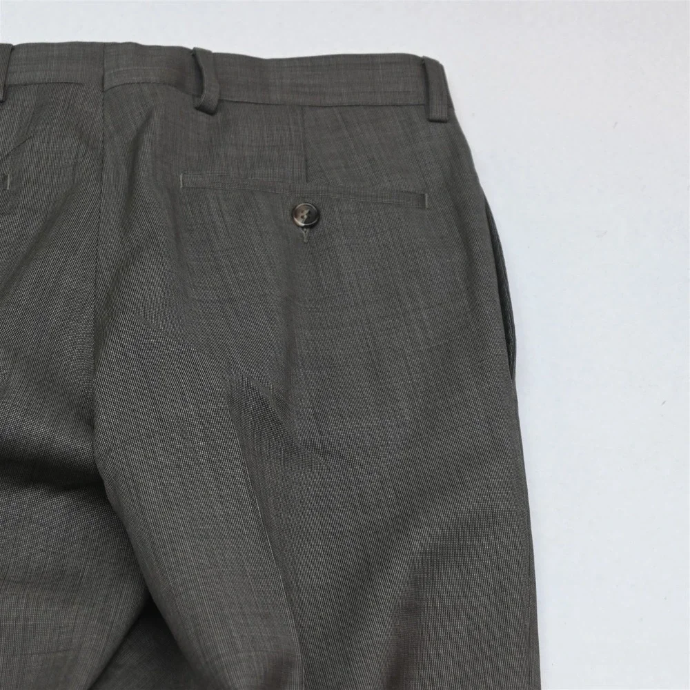 Joseph Abboud 36S 30x30 Brown Sharkskin 100% Wool Mens Jacket Pants Suit_11